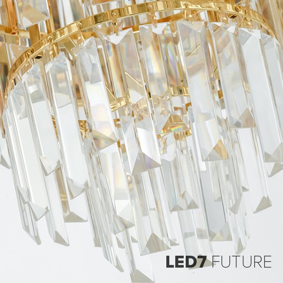 Ritz - Tech Gold Chandelier